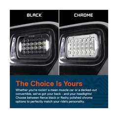 TRUE MODS 7×6 5×7 H6054 Black LED Headlights H4 2B1 Sealed Beam Replacement H…