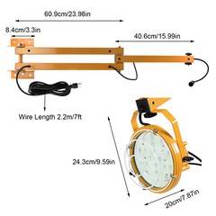 50W Loading Dock Folding LED Lights Swing Arm Lamp For Warehouse Outdoor Work US