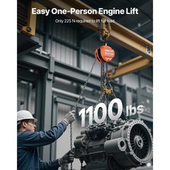 Uimoso Manual Chain Hoist 0.5T/1100 lbs Capacity 10 ft Lift w/Durable G80 Chain