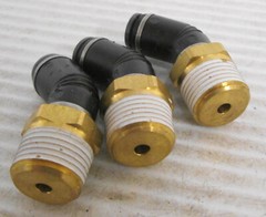 SMC KV2K07-36S Male Elbow Fitting 45° 1/4″ Outside Diameter 3/8″ NPT (Lot of 3)