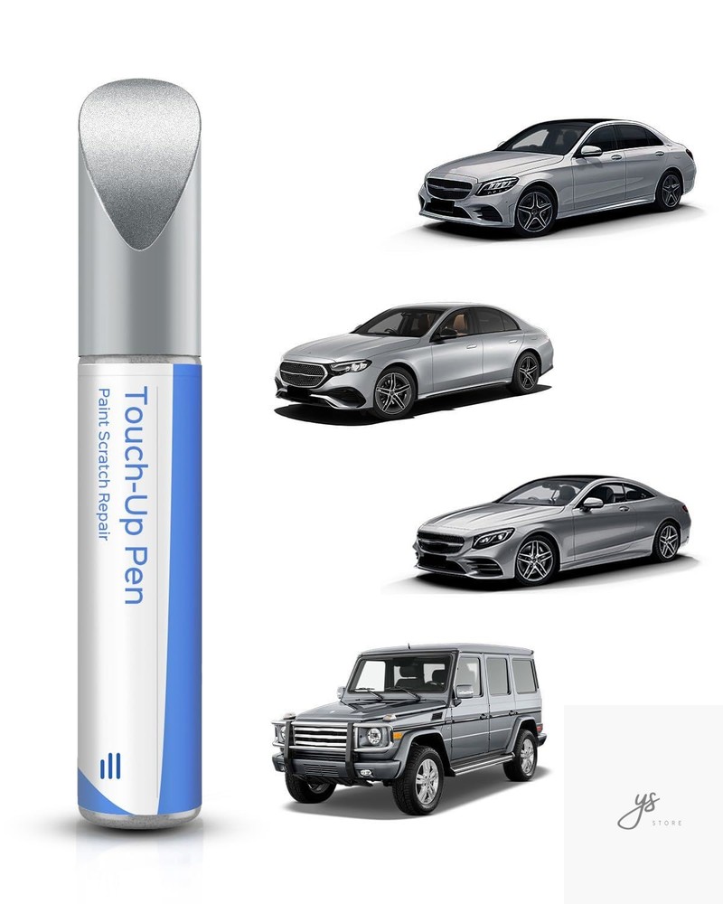 744/9744 Brilliant Silver Metallic Touch Up Paint Compatible with Mercedes-Benz