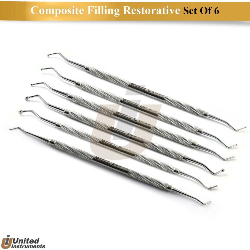 Dental Filling Composite Restorative Set Ball Burnisher Enamel Hatchet Set Of 6