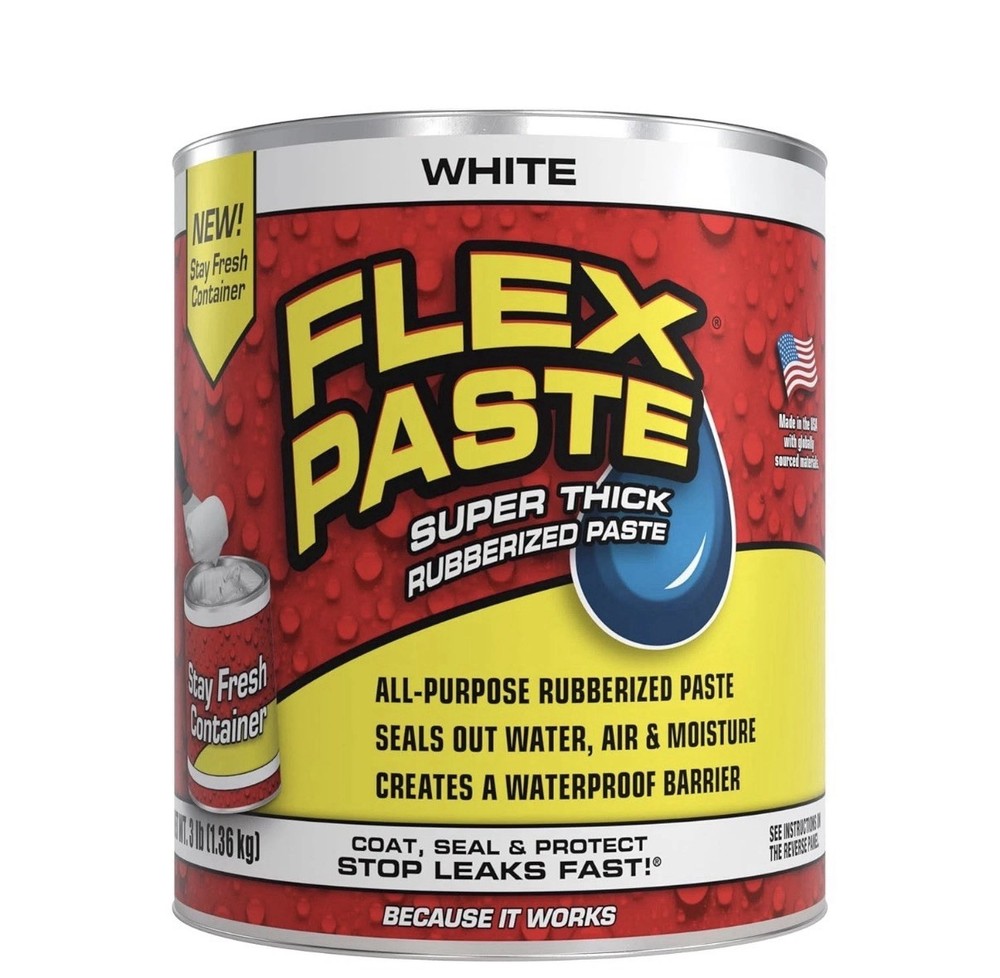 FLEX SEAL Family of Products FLEX PASTE Rubber Paste – White – Size: 3 Lb