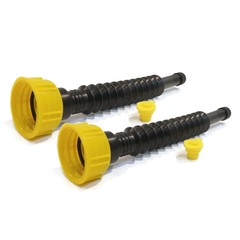 (Pack of 2) Flexible Gas Can Spout Kit for Most Rubbermaid & Essence Plastic Can