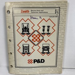 Zenith Service Parts and Carburetor Applications Catalog 3-800 P & D