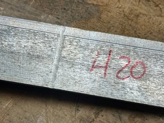 420 Stainless steel flat bar stock .30 x 2″ x 14.5″ cut off heat treated