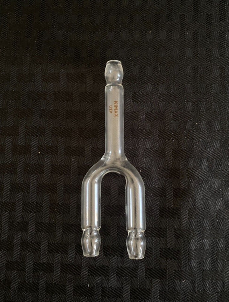 Kimble Kimax Glass “Y” Shaped Hose Connecting Tube, 4 3/4″ H x 1 1/2″ W, 12mm OD
