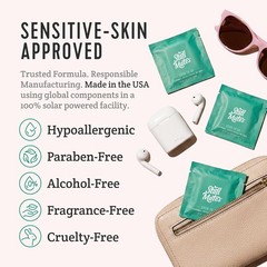 Flushable Wipes, Individually Wrapped, Travel Friendly, Unscented with Cucumb…