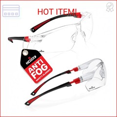 NoCry Clear Safety Glasses for Men and Women with Anti-Fog and Scratch Resistant