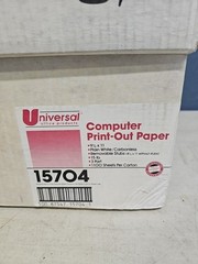 Universal Perforated Paper White 1100 Sht 9.5″ x 11″ w Removable Stub Letter 15#