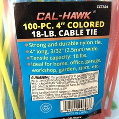 2 X 100pc 4″ Colored Zip Ties 18lb Cable Tie Wraps Smal Size Assorted Colors New