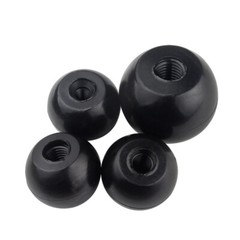 Ball Shaped Hnadle Knobs M4 M5 M6 M8 M10 M12 Thread Clamping Nuts Plastic Black
