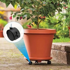 4pcs 2 Inch Swivel Caster Wheels, with Brake, Heavy Duty Casters, Black Nylon…