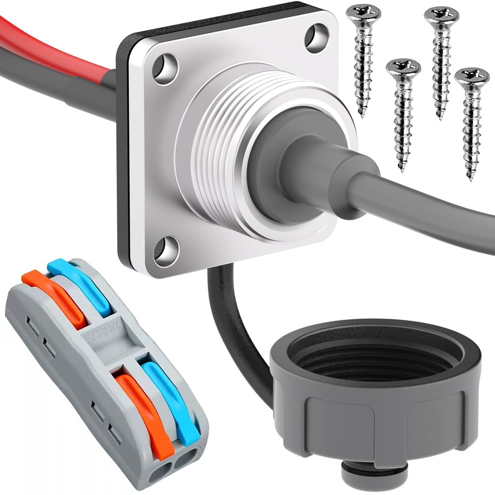 Waterproof RV Wall Pass Through Kit for Starlink Mini, Aluminum DC Cable Pass…