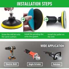 4 Inch 50-6000Grit Diamond Polishing Pads Kit Wet/Dry for Granite Stone Concrete