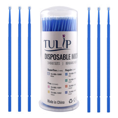 400 Dental Micro Applicator Brushes 2.0mm Blue Regular Disposable Bendable