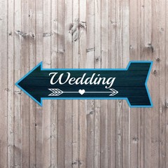 Arrow Shape Wedding 12×4″ Wall or Door Sign | Events & Celebrations Signage