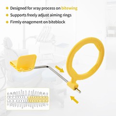 5PCS Dental X-Ray Aiming Ring Kit for Posterior Yellow, Fully Autoclavable