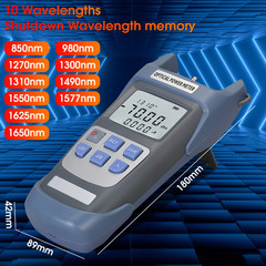 Fiber Optical Power Meter with SC FC Connector, -70~10Dbm, 10 Optic Wave Length,