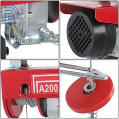 PA200 440lbs / 200kg Mini Electric Hoist 6.6ft/2m Wired Remote Control 110v