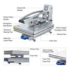 CREWORKS Heat Press Machine 16×20″ Inch Auto Open Heat Transfer Printing Machine