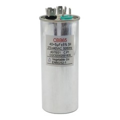 Dual Run AC Capacitor 40+5 MFD µF 370-440VAC 50/60Hz 5% HVAC – 6Pack