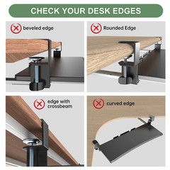 UPGRAVITY Extra Large Keyboard Tray Under Desk – Slide Out with 31.5in, Black