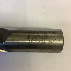 Hanita End Mill, 1” X 1” X 6” X 8 1/2”, M-42 Cobalt, 4 FL, One In Lot, 3113-H