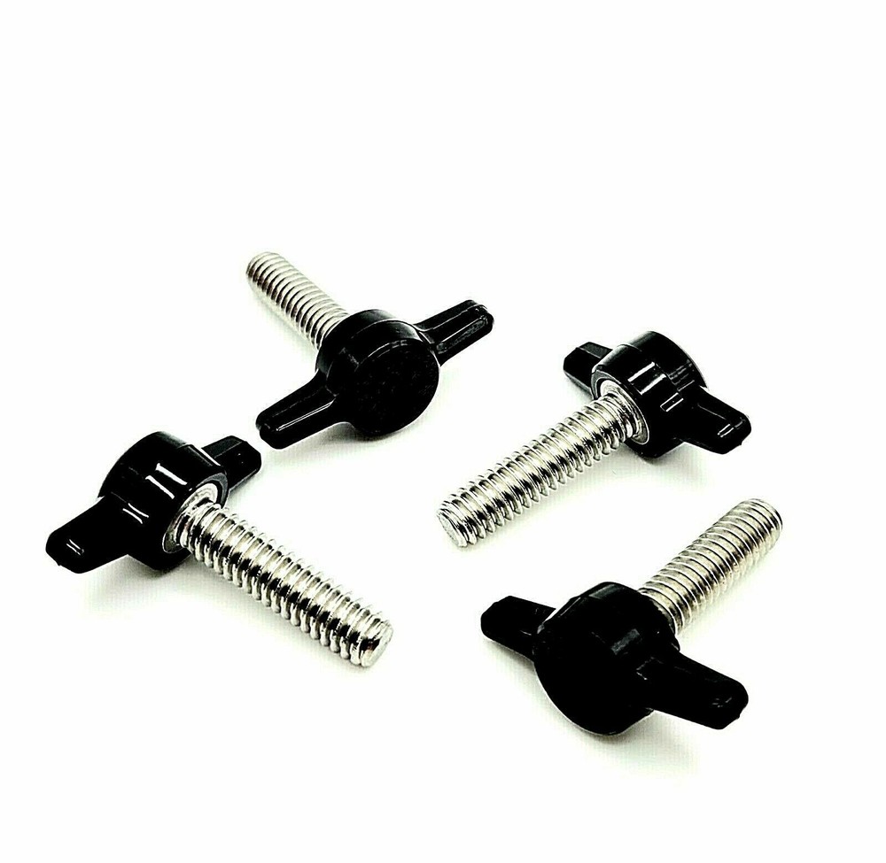 1/4-20 x 1″ Thumb Screw T Bolts Black Butterfly Tee Wing Plastic Clamping Knob
