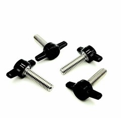 1/4-20 x 1″ Thumb Screw T Bolts Black Butterfly Tee Wing Plastic Clamping Knob