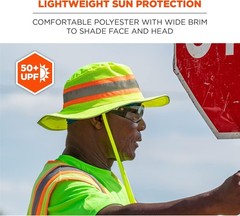 unisex adult Hi-vis Ranger Sun Hat, Lime, XX-Large-3X-Large , Factory