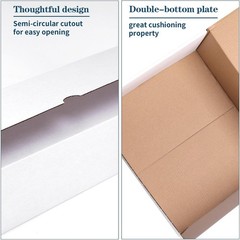 Versatile Packing Solution: 15 Count White Shipping Boxes 12x10x6 for Gifts
