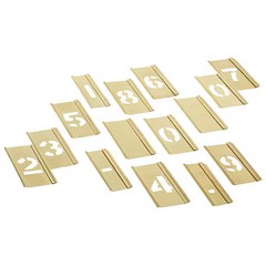 C.H. Hanson 10008 Stencil Set, Numbers, Brass, 10008