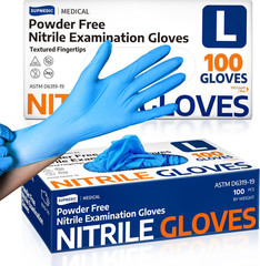 Medical Soft Max™ Nitrile Exam Gloves, 100 Count Latex Disposable Glove, Blue
