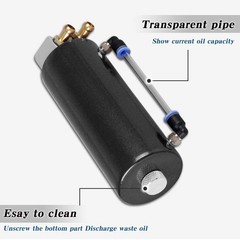 Universal Aluminum Racing Engine Oil Catch Tank CAN Kit 350ML Black