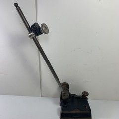The L.S. STARRETT CO ATHOL, MASS. USA SURFACE GAGE w/ 9” Post & Snug
