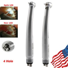 LED E-generator Fiber Optic /No-LED High Speed Handpiece 4Hole Turbine CE Dental