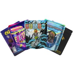 5 Styles Mixed Mylar Bags 3.5g Smell Proof Zipper Stand Up Pouches for Candy