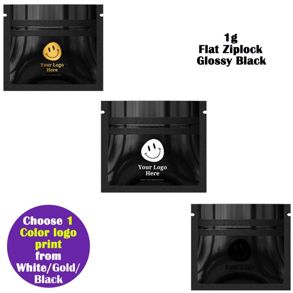 100pc 1g/3.5g/7g/14g/28g Mylar Foil Smell Proof Bags For One Color Customs Print