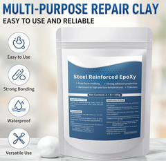 Steel Reinforced Epoxy Putty Waterproof Repair Clay for Metal Wood Car Crack Fix