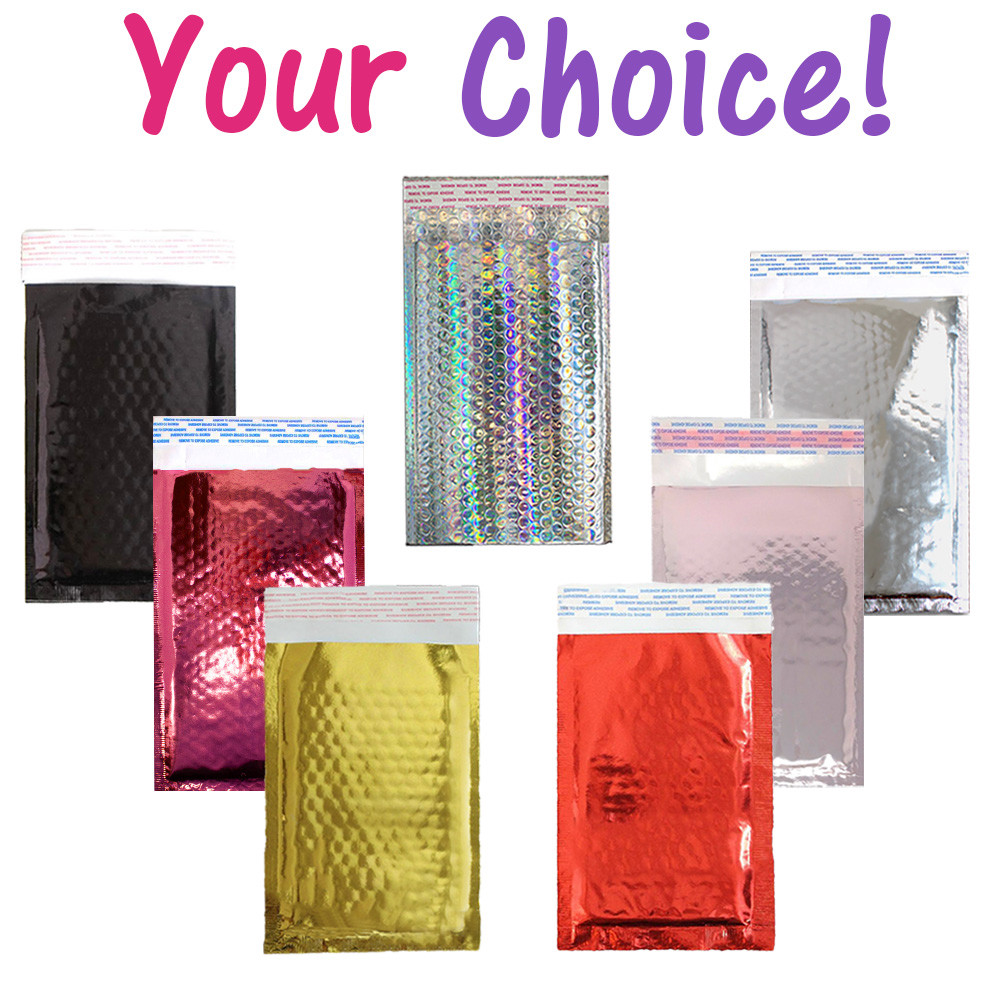 5×9″ CHOOSE! Pink, Holographic,Rose Bubble Mailers, Padded Shipping Envelopes!