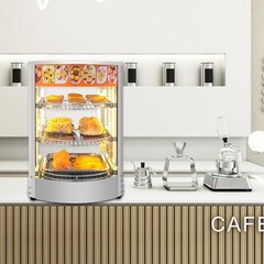 Commercial Food Pizza Display Warmer, 3-Tier Electric Countertop Food Warmer
