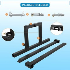 3 Pt Hitch Pallet Fork Attachments for Category 1 Tractors 1500LBS Adjustable