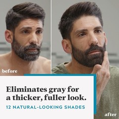 Just For Men Mustache & Beard, Beard Dye for Men with Brush Included for Easy Ap