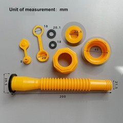 Replacement Gas Can Spout Nozzle Vent Kit for Plastic Gas Cans Old Style Cap