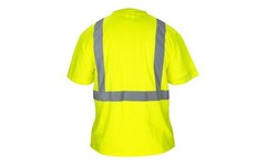 SAS SAFETY 690-1659 T-Shirt L Class 2 100 Polyester Reflective Black Bottom