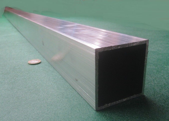 6061 T6 Aluminum Square Tube 2.50″ Square x 1/8″ Wall x 72″