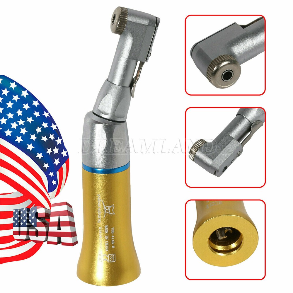 Gold! NSK Style Dental Slow Speed Handpiece Straight Contra Angle Motor 4H CN At
