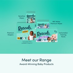 Rascals Premium Sensitive Alcohol Free Baby Wipes, 216 Count