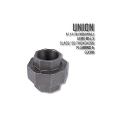 STZ Industries 1-1/4 in FIP X 1-1/4 in FIP Black Malleable Iron Union 310UU-114